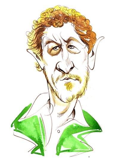 Sebastian Faulks - Karikatur von Neale Osborne